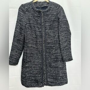 Sisley black tweed long jacket